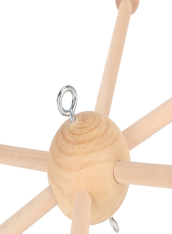 Kodrily Wooden Mobile Frame Kit, Sturdy Mobile Hanging Frame Holder, Spherical Six Legs Wooden Mobile Hanger Mobile Arm for DIY Crafts Wind Bells Bed Bell Toys Home Decoration - Image 4